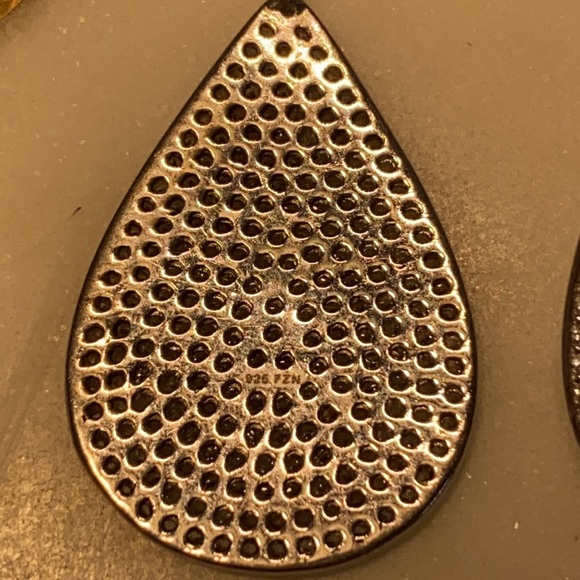 Stunning Teardrop Sterling Silver individually set CZ earrings - Picture 3 of 5